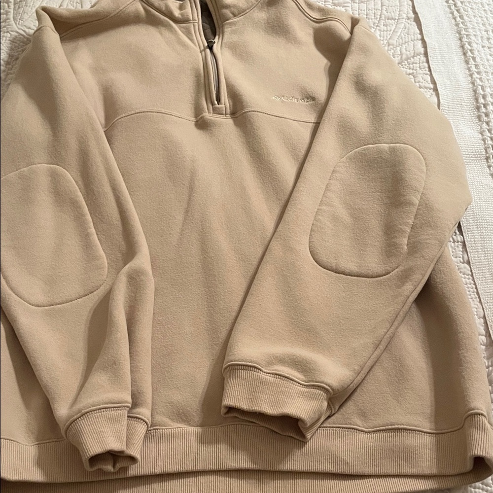 Columbia Men's Beige Zip-Up Sweater